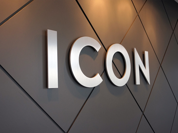 Laser cut aluminum 3-Dimensional office wall lettering